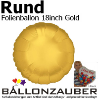 Folienballon Hochzeit Werbung Rund gold