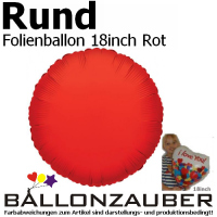 Folienballon Hochzeit Werbung Rund rot 45cm = 18inch