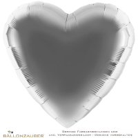 Hochzeit Geburtstag Valentin Herz Folienballon silber metallic 71cm = 28inch
