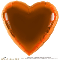 Folienballon Herz orange metallic 45cm = 18inch