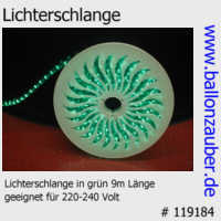 Lichterschlange grün 9m Länge 50% SALE