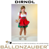 Kostüm Dirndl bayrisches Kleid Oktoberfest Karneval Fasching 