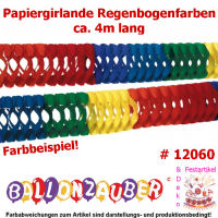 Girlande Regenbogen-Farben Party Deko Geburtstag Papier