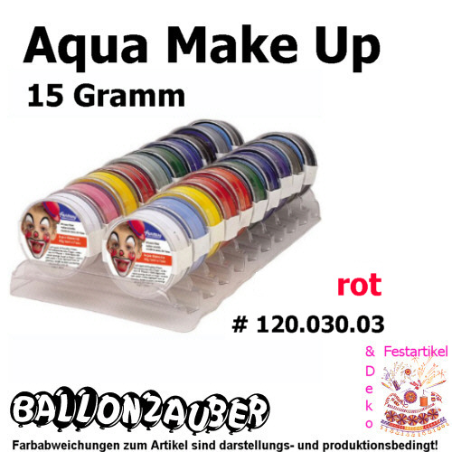 Schminke Theaterschminke Make Up wasserlöslich 15g rot Karneval Fasching 