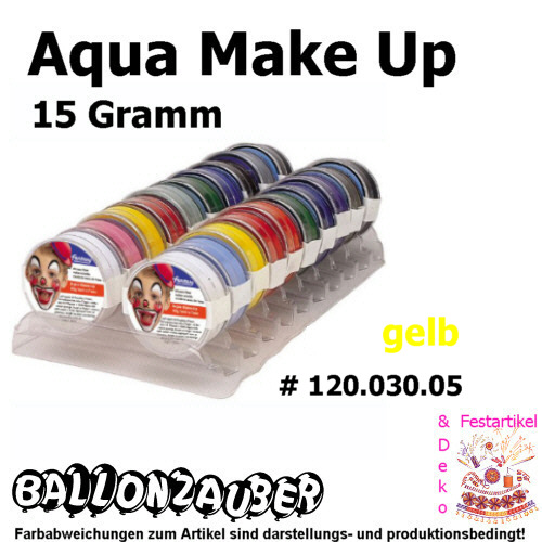 Schminke Theaterschminke Make Up wasserlöslich 15g gelb Karneval Fasching 