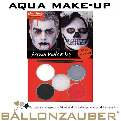Schminke Aqua Make-Up Dracula Tod Vampir Set Halloween Karneval Horror Theater