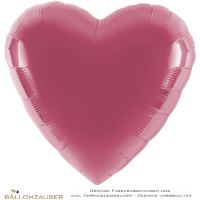 Herz Folienballon rosa metallic 45cm = 18inch