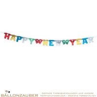 Girlande Buchstaben Happy New Year bunt zum Aufhängen