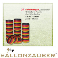 Luftschlangen 4 Meter Deutschland bunt Dekoration