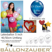 100 Qualitäts-Deko-Ballons Dunkelblau kristall Ø13-15cm 5inch Umf.40/50cm Luftballon