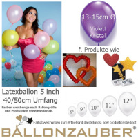 100 Qualitäts-Deko-Ballons Violett kristall Ø13-15cm 5inch Umf.40/50cm Luftballon