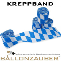 Kreppband bayrische Rauten Oktoberfest 4 Rollen á 10m Länge Dekoband Party