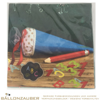 Servietten Schultüte Stift bunt Partydeko zum Schulanfang