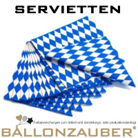 Servietten quadratisch bayrische Rauten Bunt 20er Set