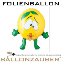 Zitrone m. Beinen lemon 70cm = 28inch Folienballon Ballon