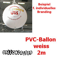 1 Werbeballon mit Befestigung Rund indiv. Druckmotiv möglich Ø200cm Umf. 630cm 82inch
