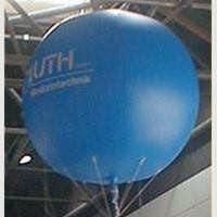 Riesenballon Rund 2m PVC m.Seilspinne in Standard-Qual. Rundballon rot