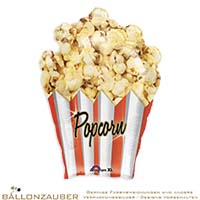 Folienballon Tüte Popcorn bunt 91cm 20% SALE