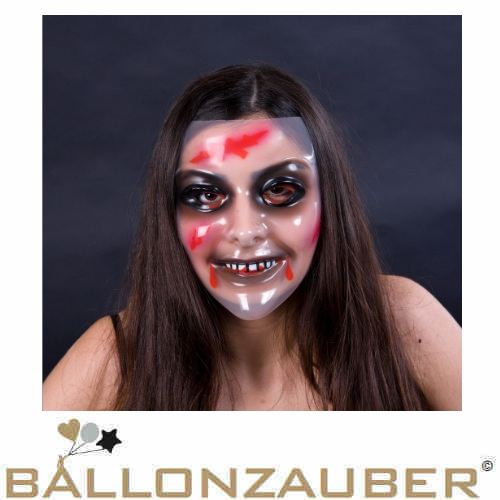 Maske Zombiemaske für Frauen Kostüm Halloween Horror Karneval Horror