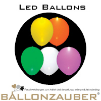 LED WakaDabaLoon leuchtend Rundballon bunt sortiert / keine Auswahl mgl.