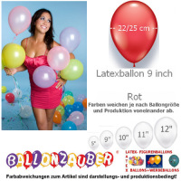 100 Ballons Rot Ø22cm Umf.65/75cm