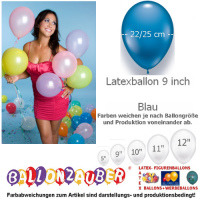 100 Ballons Blau Ø22cm 9inch Umf.65/75cm