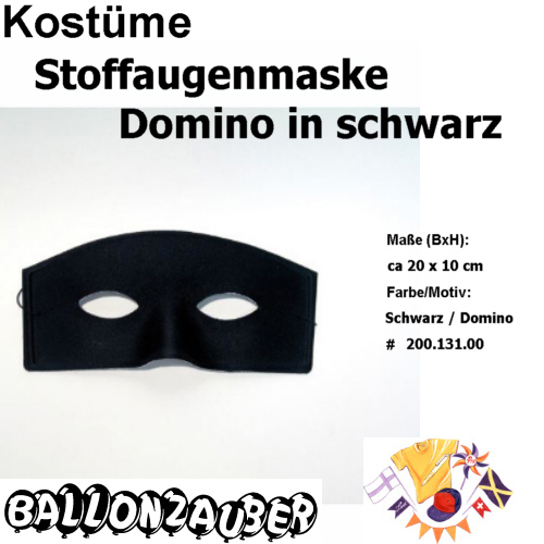 Maske Augenmaske Zorro Domino schwarz Karneval Fasching Kostm
