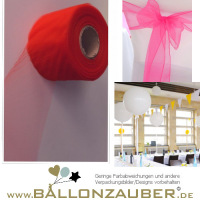 Tüll rot feinmaschig 72mm x 50m, ideal f. Dekoschleifen, Ballons usw. rot