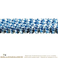 Girlande Bayrische Raute weiß/blau, bayrische Rauten