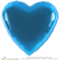 Folienballon Herz hellblau metallic 45cm = 18inch