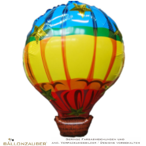 Folienballon Fesselballon Heissluftballon Mit Korb Bunt 80cm 31inch Ballon Prasentiert Von Ballonzauber Werbung Dekoration Und Logistik