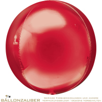 Folienballon Orbz Rot Metallic 38cm = 15inch