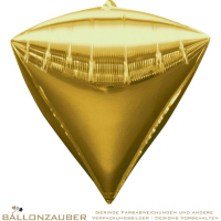 Folienballon Diamondz Gold Metallic 38cm = 15inch