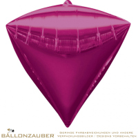 Folienballon Diamondz Pink Metallic 38cm = 15inch