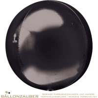 Folienballon Orbz Schwarz Metallic 38cm = 15inch