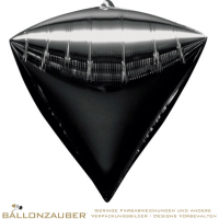 Folienballon Diamondz Schwarz Metallic 38cm = 15inch