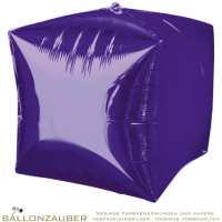 Folienballon Cubez Lila Metallic 38cm = 15inch