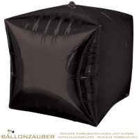 Folienballon Cubez Schwarz Metallic 38cm = 15inch