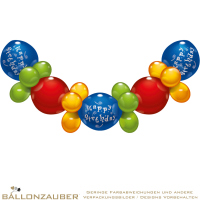 Ballon-Set Ballongirlande 210cm Happy Birthday bunt zum selbstgestalten