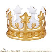 Aufblasartikel Krone gold metallic 23cm