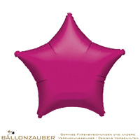 Folienballon Sterne fuchsia pink 48cm = 19inch