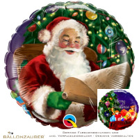 Folienballon Rund Weihnachtsmann Merry Christmas bunt 45cm = 18inch