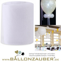 Tüll weiß grobmaschig 135mm x 45m, ideal f. Dekoschleifen, Ballons usw. weiß