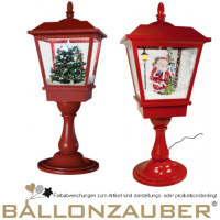 Laterne Tischlaterne schneit LED Baum rot Weihnachtslaterne Leuchte Lampe Laterne rot/Baum oder rot/Santa