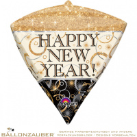 Folienballon Diamondz Happy New Year Bunt 38cm = 15inch Ballon Luftballon