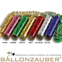 Luftschlangen Rolle Gold holografisch