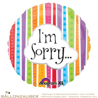 Folienballon Rund Im Sorry bunt 45cm = 18inch