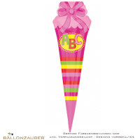 Folienballon Schultüte ABC pink 111cm = 44inch