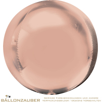Folienballon Kugel Rosegold Metallic 40cm = 16inch