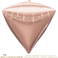 Folienballon Diamondz Rosegold Metallic 38cm = 15inch